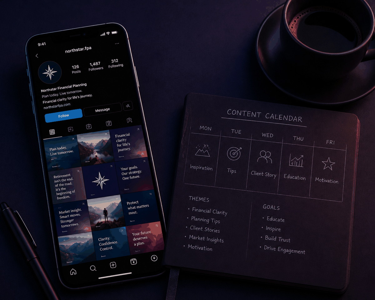 Khadacha Creative Hub social media management work — Instagram content and analytics